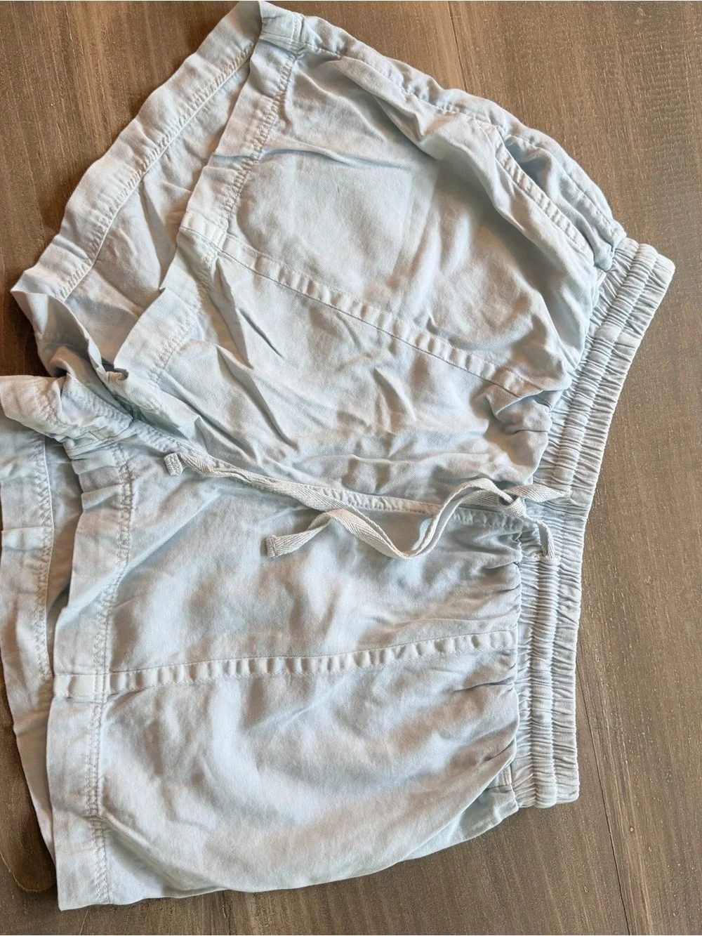 Billabong Light Blue Elastic Waist Drawstring Shorts